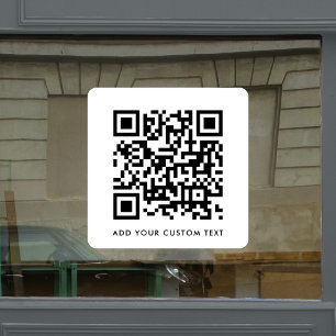 QR Code   Your Text Modern Minimalist Simple White