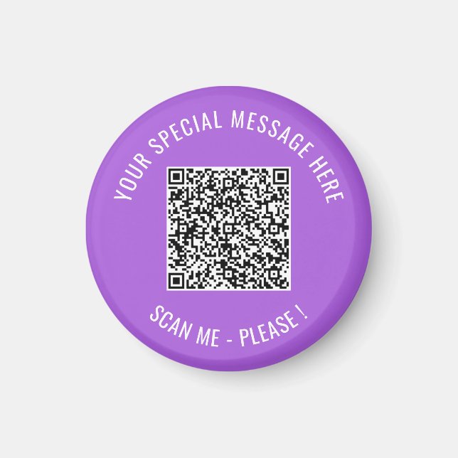 QR Code Your Text Special Surprise Magnet Gift  (Front)