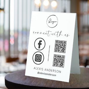 QR Connect With Us Business Logo Social Media