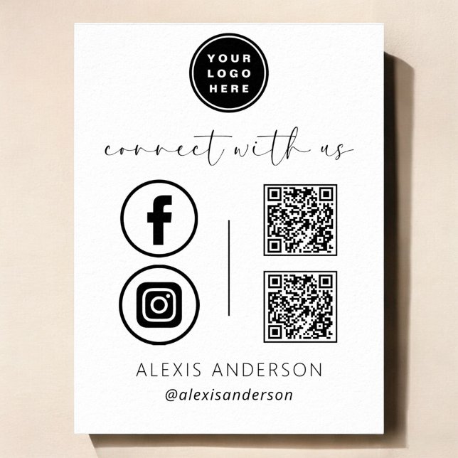 QR Connect With Us Business Logo Social Media Poster (Creator Uploaded)