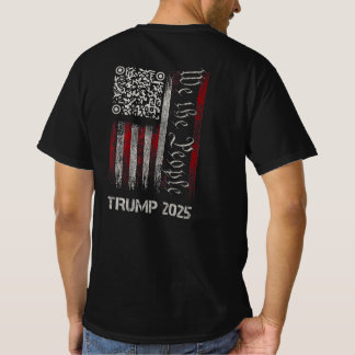 QR Flag Funny Trump Dance Code We The People T-Shirt