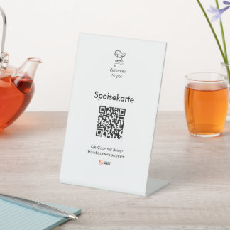 QR - Gastro menu Pedestal Sign
