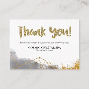 *~* QR GEOMETRIC - THANK YOU LOGO AP8 Review  Enclosure Card