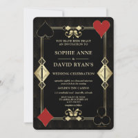 QR Glam Art Deco 20s Casino Vegas Poker Wedding