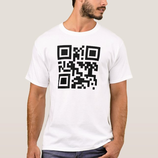 QR "Happy Sabbath!" code. T-Shirt (Front)