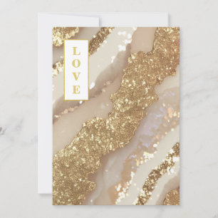 *~ QR Ivory LOVE AR66 RSVP Agate Wedding Invitation