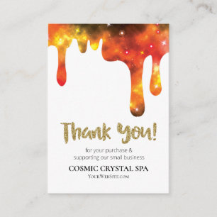 *~* QR LOGO COSMIC  DRIPS THANK YOU - Review  AP8 Enclosure Card