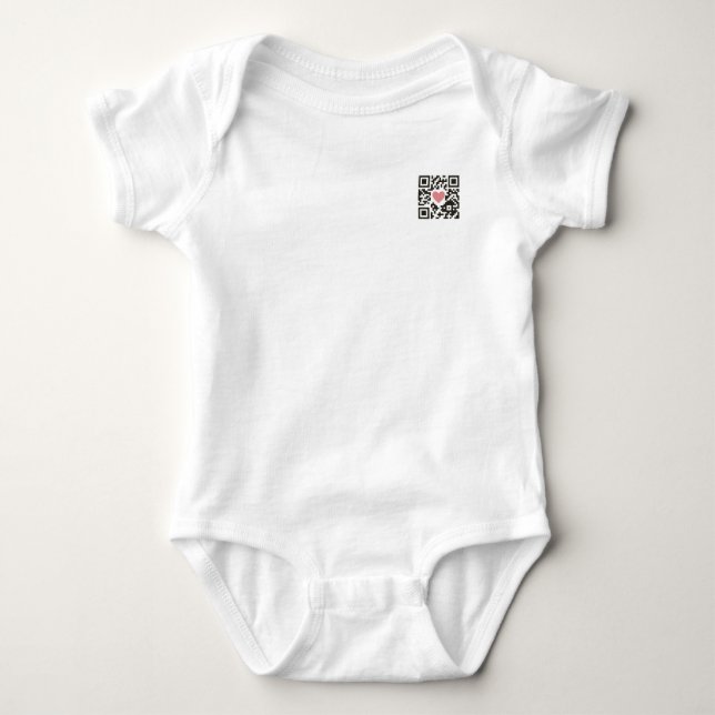 QR Love Code Baby Bodysuit (Front)