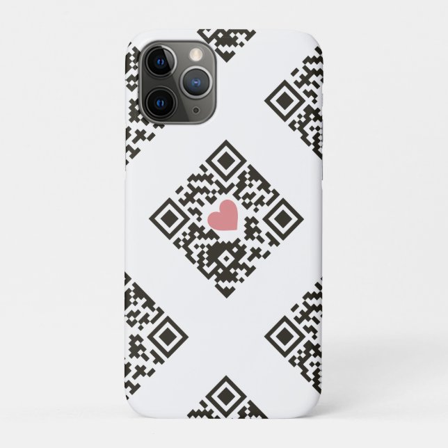QR Love Code Case-Mate iPhone Case (Back)