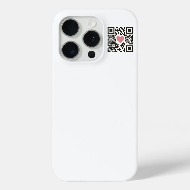 QR Love Code Case-Mate iPhone Case (Back)