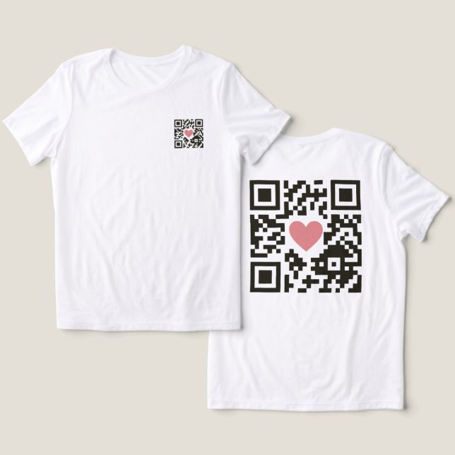 QR Love Code Tri-Blend Shirt (Design Front & Back)