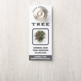 *~* QR Man  Lumber Jack Tree Services Artsy Door Hanger
