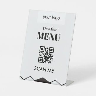 QR menu Pedestal Sign