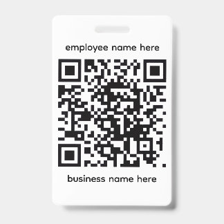 QR Name Badge ID Badge