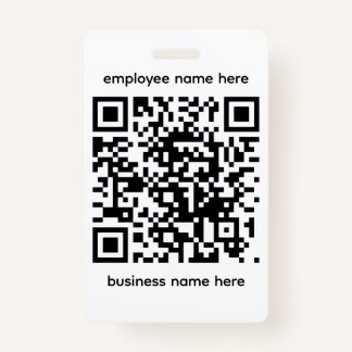QR Name Badge ID Badge