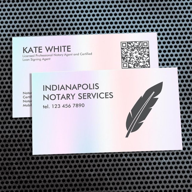 QR Notary & Loan Signing Agent Business Card (QR Notary & Loan Signing Agent)