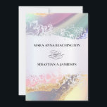 *~* QR Pastel  RSVP AR2 Agate Wedding Invitation<br><div class="desc">(Search AR2 for similar designs and varied products. Feel free to transfer to other Zazzle products. ) RSVP and QR code Agate and Marble stone Elegant Wedding Invitation. DESIGN SIZE : 5x7 - Simple ORNATE WHITE frame GOLD Foil AGATE stone with Sparkling GLITTER Veins addition to a QR code to...</div>