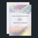 *~* QR Pastel  RSVP AR2 Agate Wedding Invitation<br><div class="desc">(Search AR2 for similar designs and varied products. Feel free to transfer to other Zazzle products. ) RSVP and QR code Agate and Marble stone Elegant Wedding Invitation. DESIGN SIZE : 5x7 - Simple ORNATE WHITE frame GOLD Foil AGATE stone with Sparkling GLITTER Veins addition to a QR code to...</div>