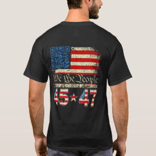 QR President Trump 45/47 Trump Dancing Code T-Shirt
