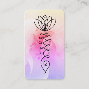 *~* QR Rose Lotus Heart Nirvana Massage Reiki Yoga Business Card