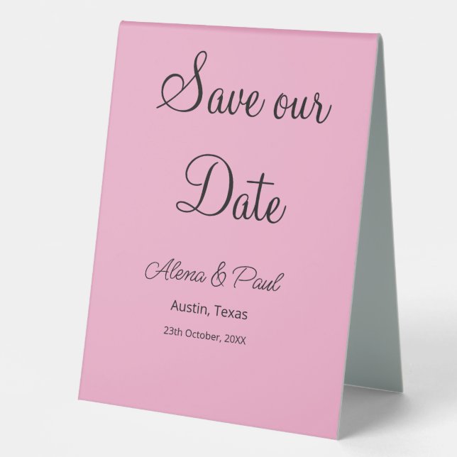 QR Save Our Date add photoname date black white  (Front)