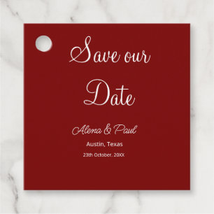 QR Save Our Date add photoname date black white Favour Tags