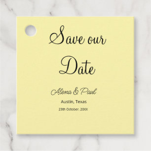 QR Save Our Date add photoname date black white Favour Tags