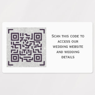 QR SCANNING CODE - Stickers For INVITES Save Dates