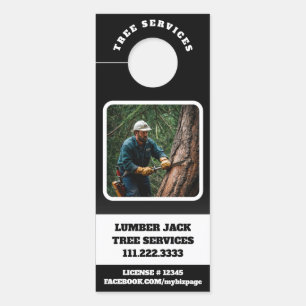 *~* QR Tree Services Lumber Jack Door Hanger