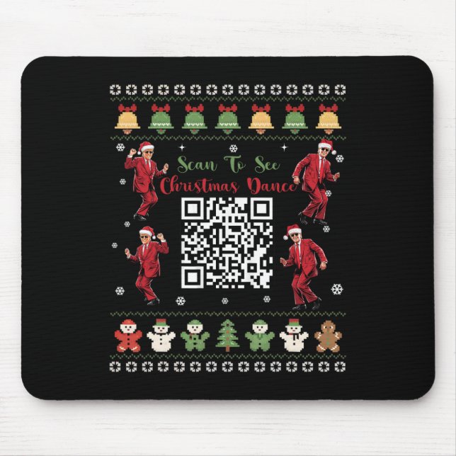 Qr Trump Dance Code President Dance Code Christmas Mouse Pad (Front)
