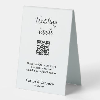 QR WEDDING WEBSITE add photoname date black white 