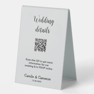 QR WEDDING WEBSITE add photoname date black white 
