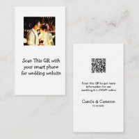 QR WEDDING WEBSITE add photoname date black white