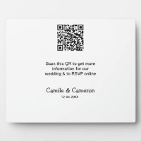 QR WEDDING WEBSITE add photoname date black white