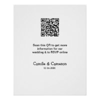QR WEDDING WEBSITE add photoname date black white