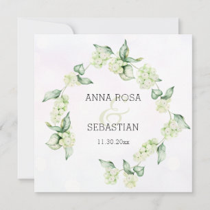 *~* QR Winter Snow Berry AR12 Boho RSVP Wedding Invitation