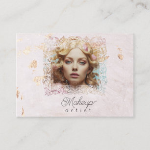 *~* QR Women Girly Lavender Rose Pastel Business Card