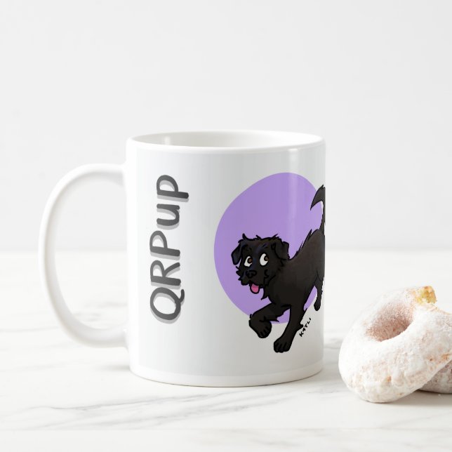 QRPup Cup - Black Terrier (With Donut)