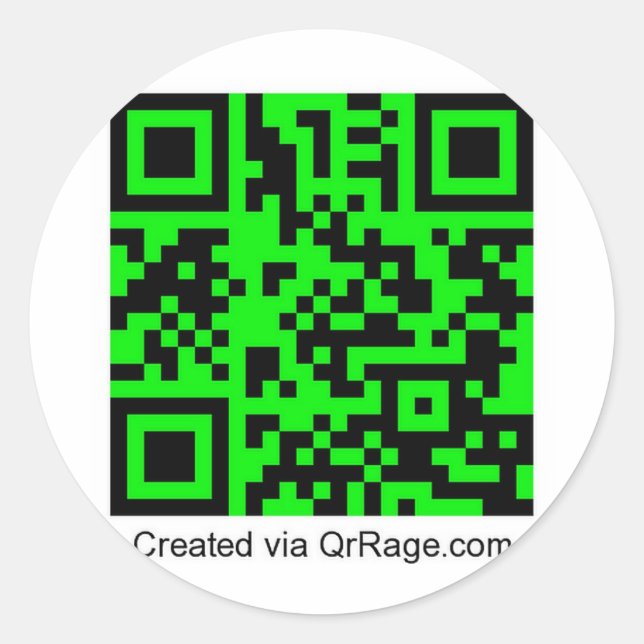 QrRage.com - Your Custom QR Code Classic Round Sticker (Front)
