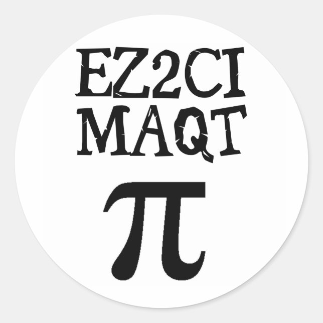 QT Pi  Cutie Pie Classic Round Sticker (Front)