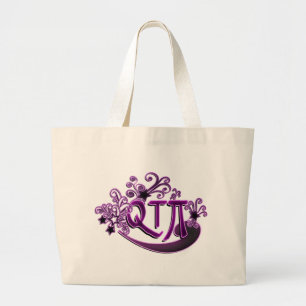 QTPi Phonetic Cutie Pie ie Pretty Girl Large Tote Bag