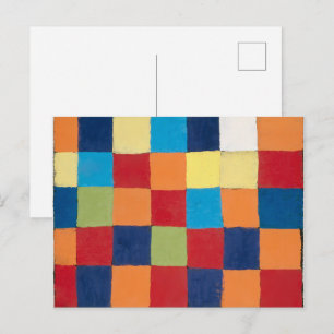 "Qu 1" Colour Chart Paul Klee Postcard