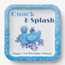 Quack and Splash Duck 3rd Birthday Invitation