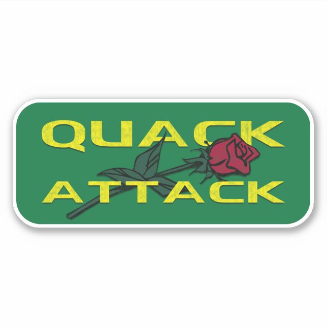 Quack Attack Rose Yellow Green Vintage (Front)