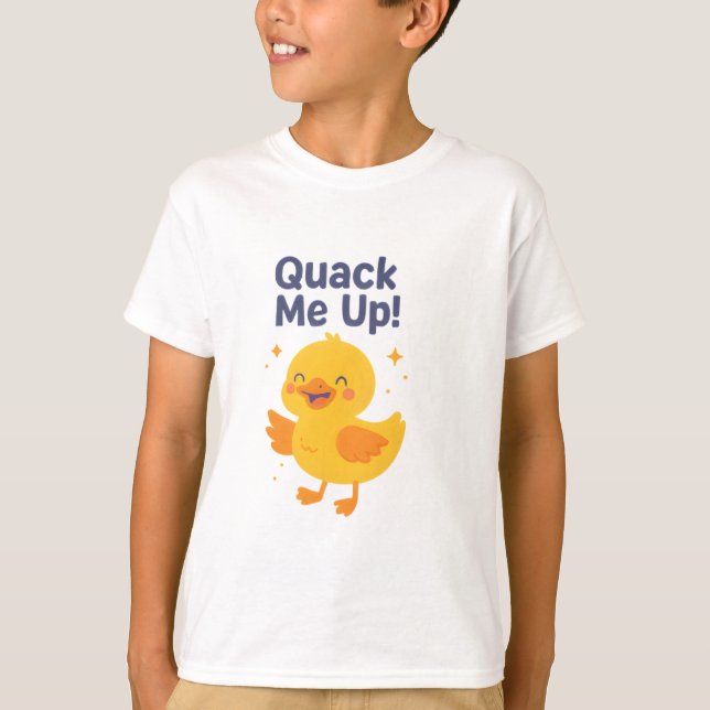 Quack Me Up - Funny Cute Duckling Design for Kids T-Shirt (Front)