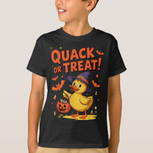 Quack Or Treat Funny Rubber Duck Duckie Halloween T-Shirt
