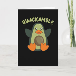 Quackamole Sweet Avocado Duck Pun Avocados Card