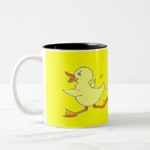 Quackers bright yellow duck mug
