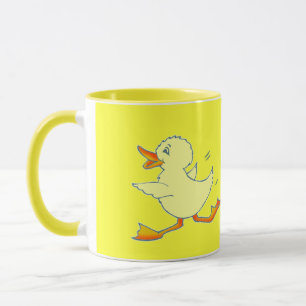 Quackers bright yellow duck mug