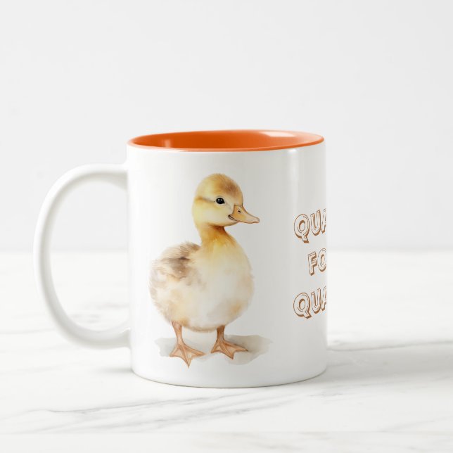 Quackers for my quackers Two-Tone coffee mug (Left)